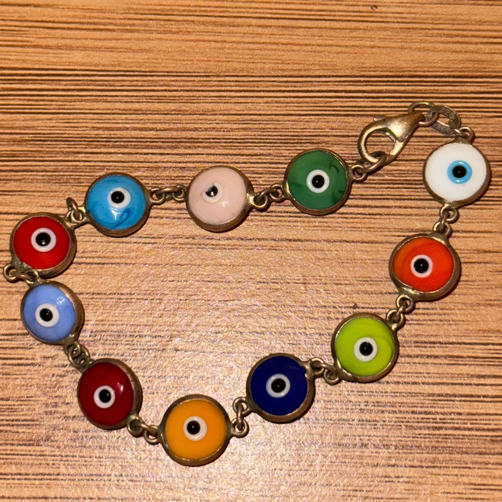 925 Colorful Evil Eye Bracelet